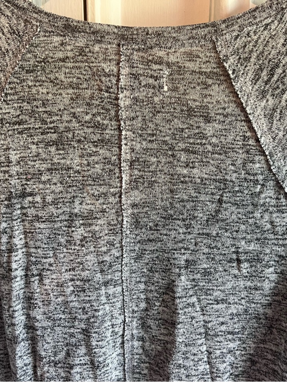 Vintage Hollister Marled Grey Long-Sleeve Scoop Neck Tee - Picture 5 of 7